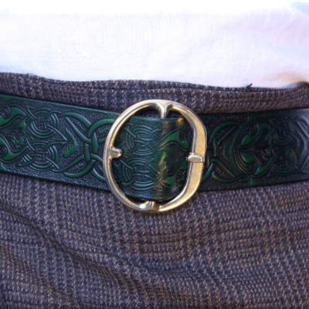 Custom Belt Buckles - Mens Leather Belts Metal Some Art Oval / Brass